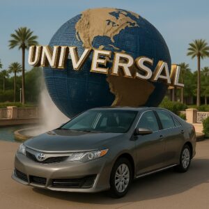 Toyota Camry  Dark Gray em Orlando – Estilo e Conforto com Vista para a Universal Studios