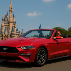 Mustang Conversível Vermelho – Liberdade com Estilo