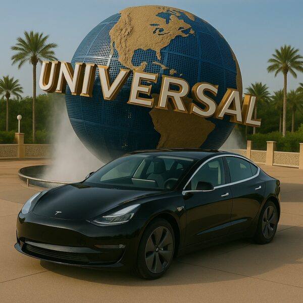 Tesla Model 3  Preto com Bancos Brancos – Inovação e Elegância Elétrica
