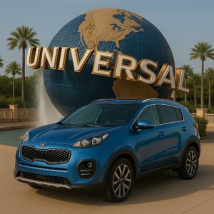 Kia Sportage Azul Claro – Conforto e Estilo para Suas Aventuras em Orlando